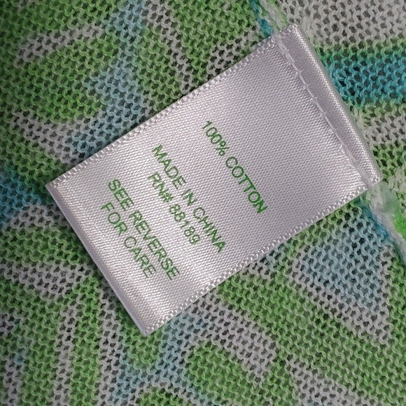 Lilly‎ Pulitzer Cardigan Womens S/M Green Waterfall Coverup Beach Resort READ - Picture 7 of 14